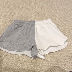 Vintage Havana Gray and White Athletic Shorts